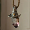 Witch Hat Crystal Pendant Necklace