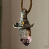 Witch Hat Crystal Pendant Necklace