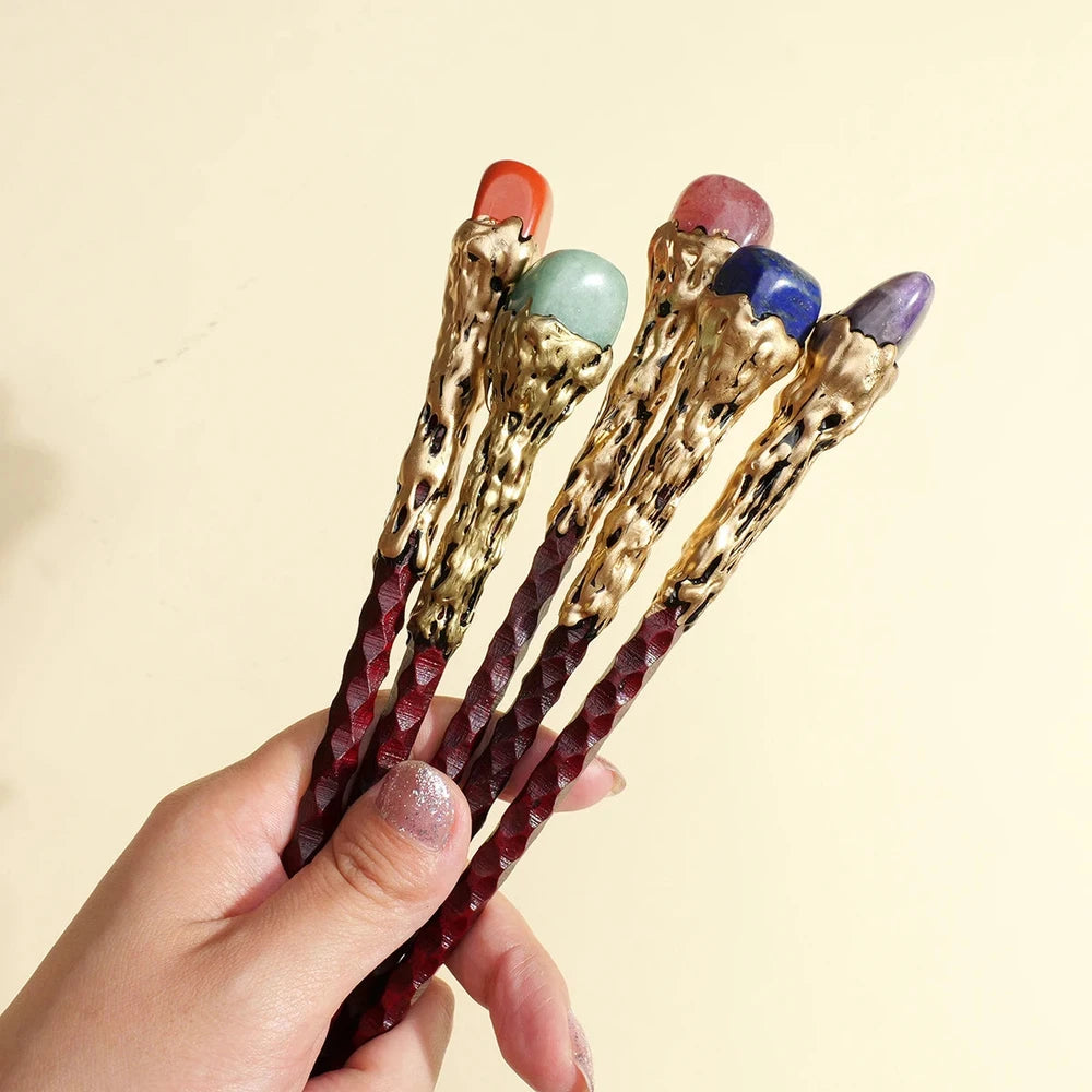 Natural Stone Crystal Wand