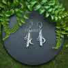 Raw Crystal Moon Dangle Earrings