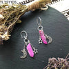 Raw Crystal Moon Dangle Earrings