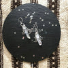 Raw Crystal Moon Dangle Earrings