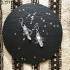 Raw Crystal Moon Dangle Earrings