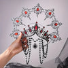 Dark Red Crystal Crown Set
