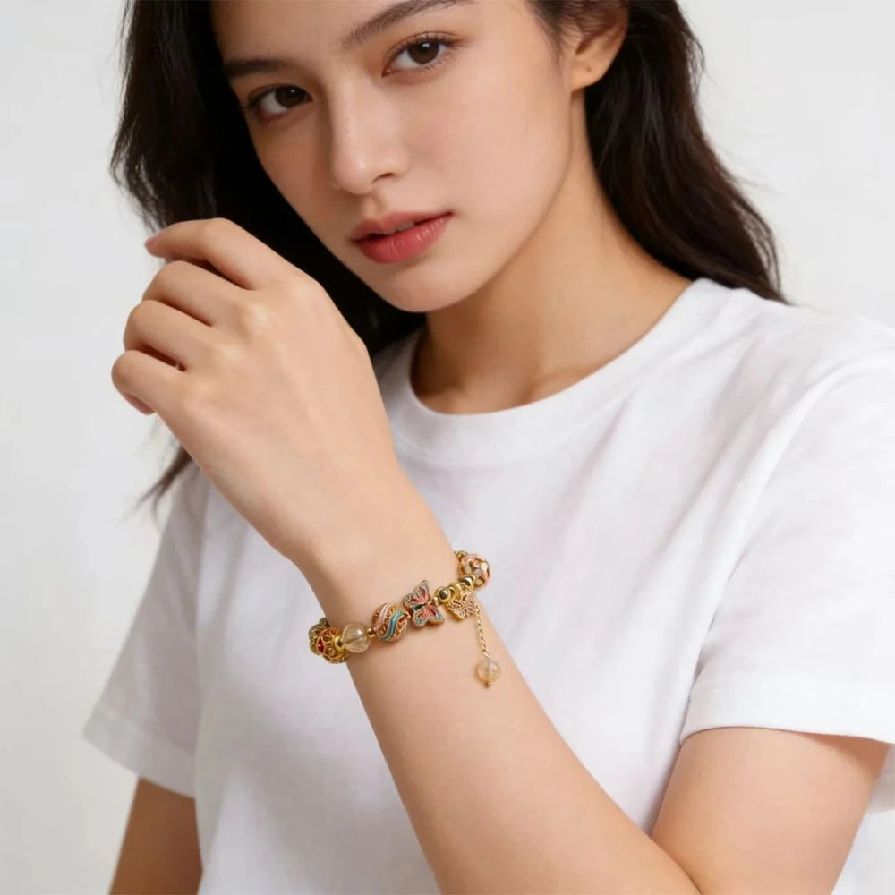 Crystal Butterfly Commuter Bracelet