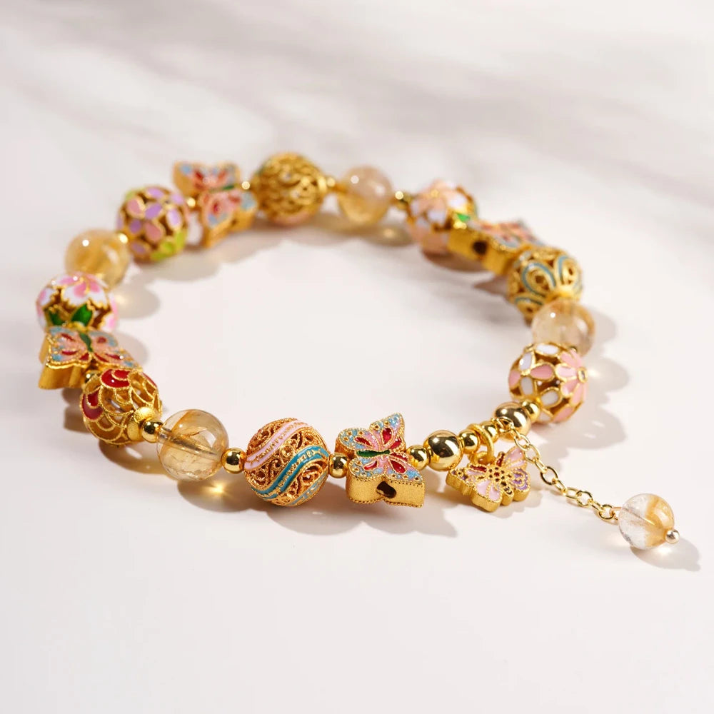 Crystal Butterfly Commuter Bracelet