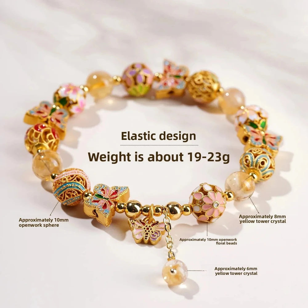 Crystal Butterfly Commuter Bracelet