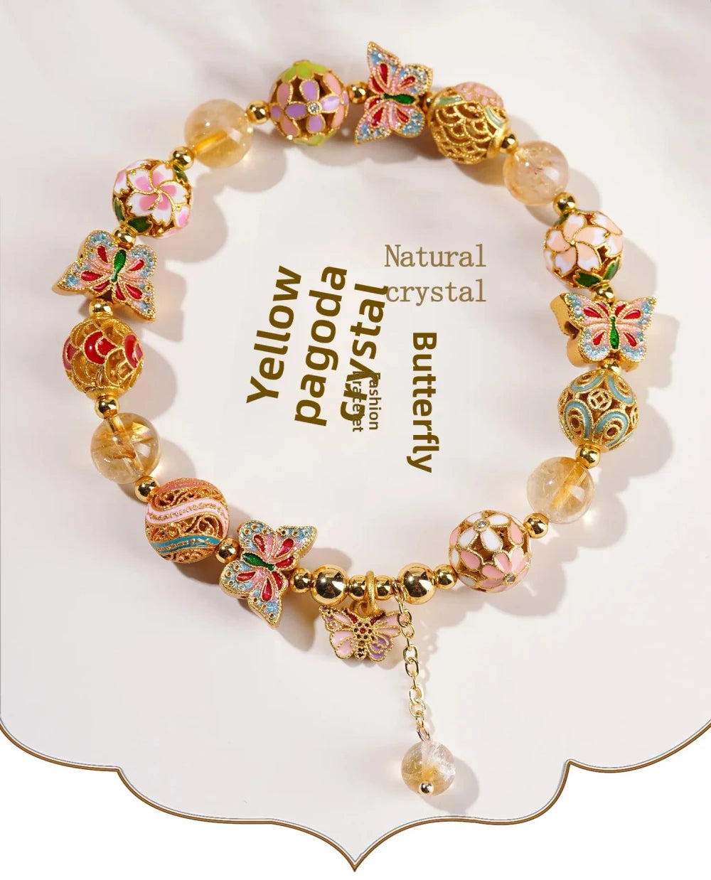Crystal Butterfly Commuter Bracelet
