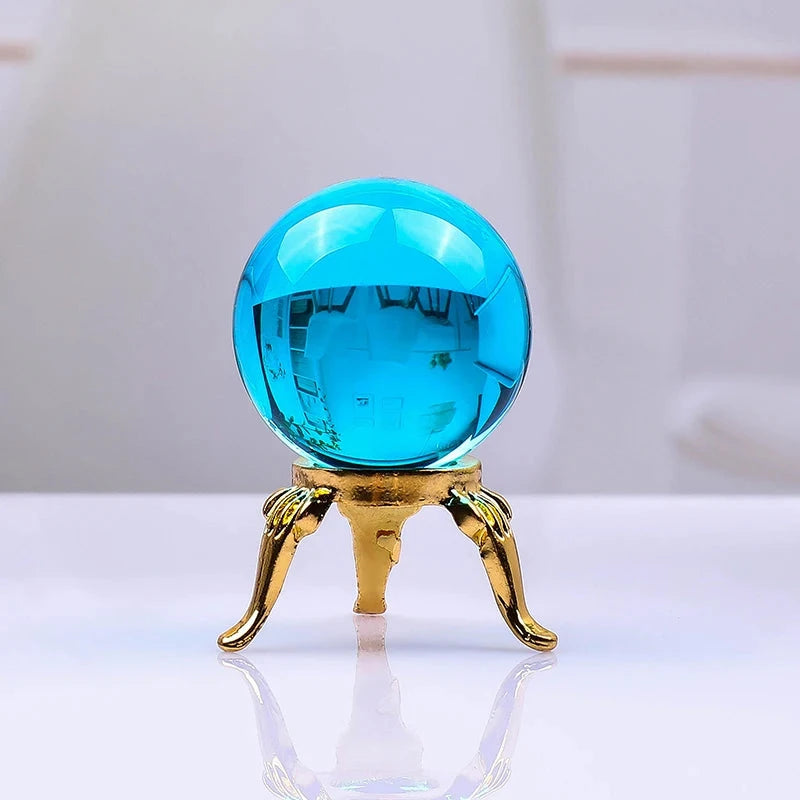 Natural Crystal Healing Sphere Decor