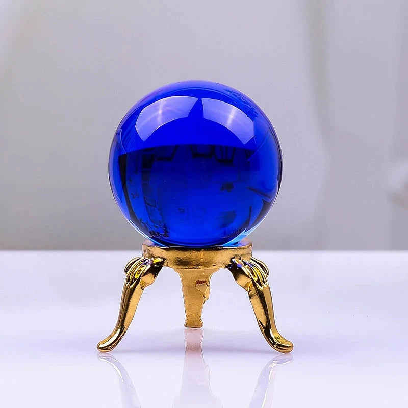 Natural Crystal Healing Sphere Decor