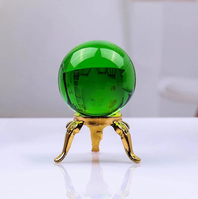 Natural Crystal Healing Sphere Decor