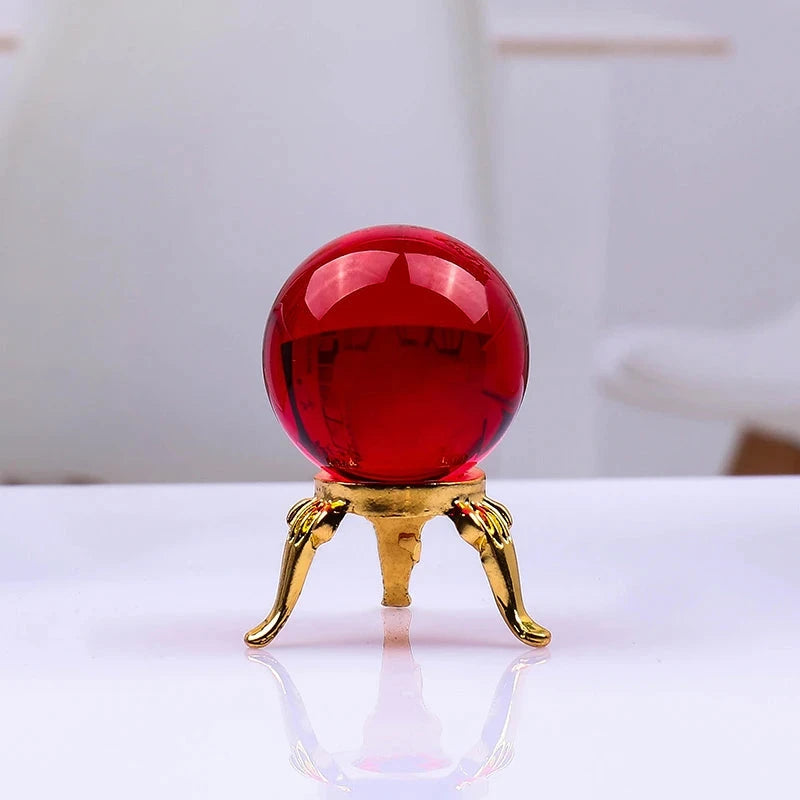 Natural Crystal Healing Sphere Decor
