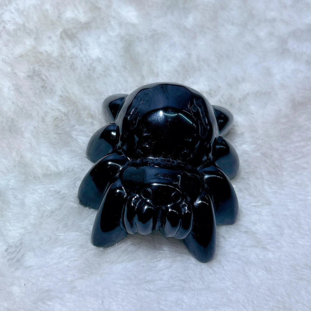 Black Obsidian Spider Crystal Carving