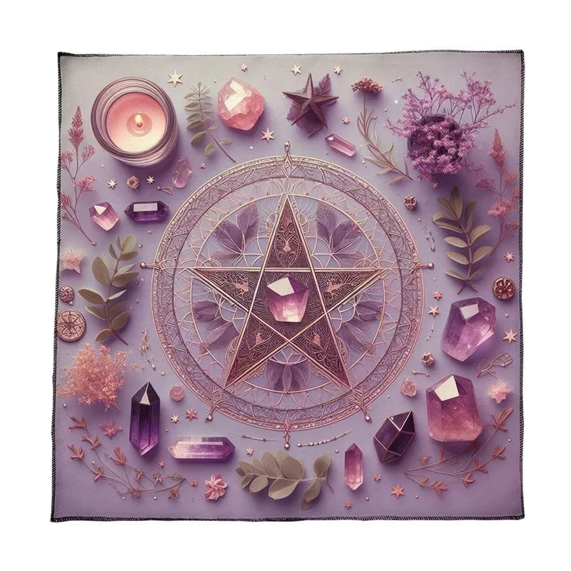 Pink Crystal Star Altar Cloth