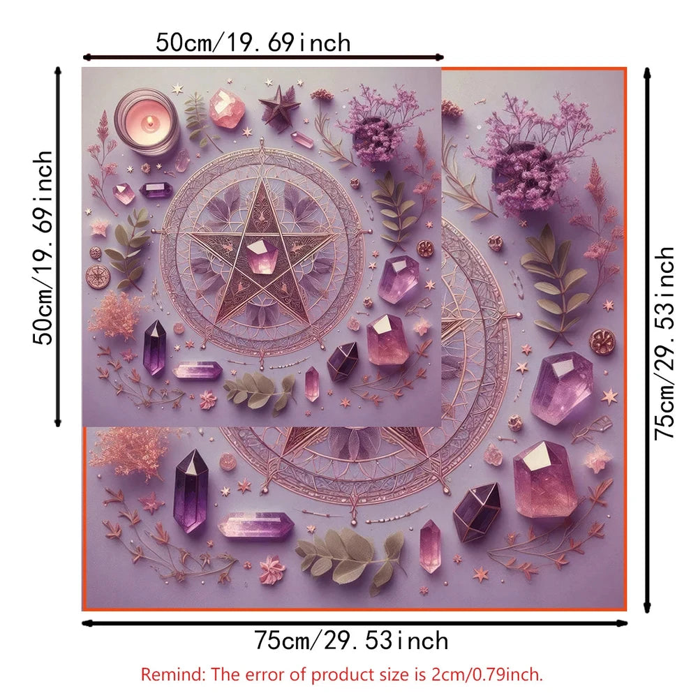 Pink Crystal Star Altar Cloth
