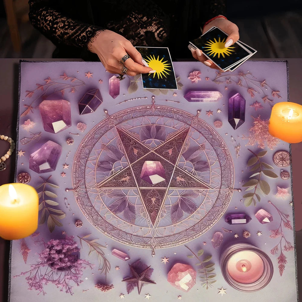 Pink Crystal Star Altar Cloth