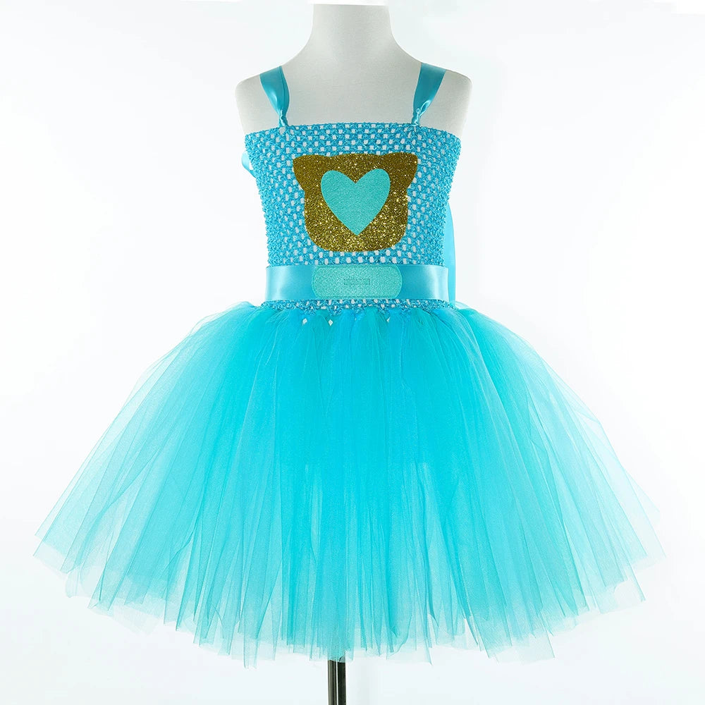 Girls Super Kitties Tutu Dress Costume Kids Halloween Cartoon Cat Costumes Girl Carnival Party Perform Princess Dress Up Clothes