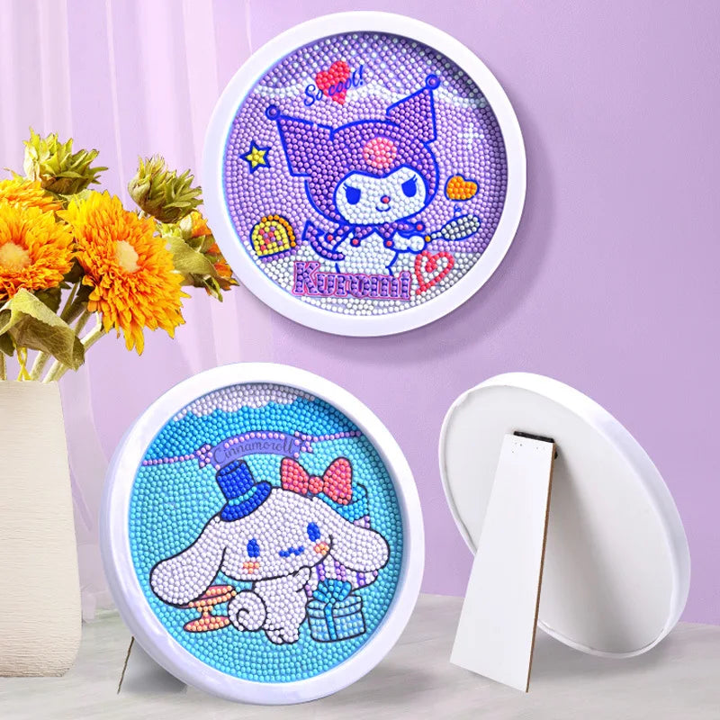 Sanrio Diamond Painting With Frame DIY Handmade Art Ornament Desktop Decor Gift Toy