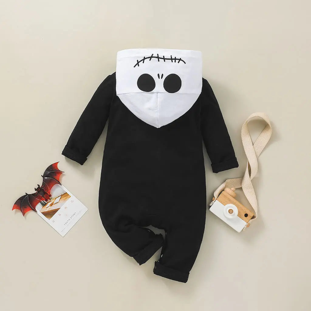 0-24Months Baby Boys Jumpsuits Halloween Costumes Children Halloween Cosplay Party Boy Clothes Long-sleeved Hoodie