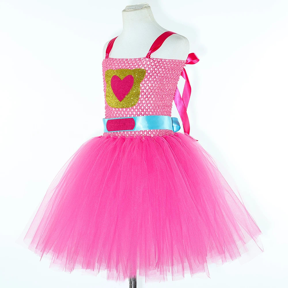 Girls Super Kitties Tutu Dress Costume Kids Halloween Cartoon Cat Costumes Girl Carnival Party Perform Princess Dress Up Clothes
