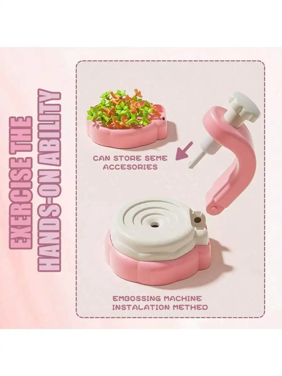 Kids Flower Craft Kit with Press Machine Art Craft Toys for Children Gift