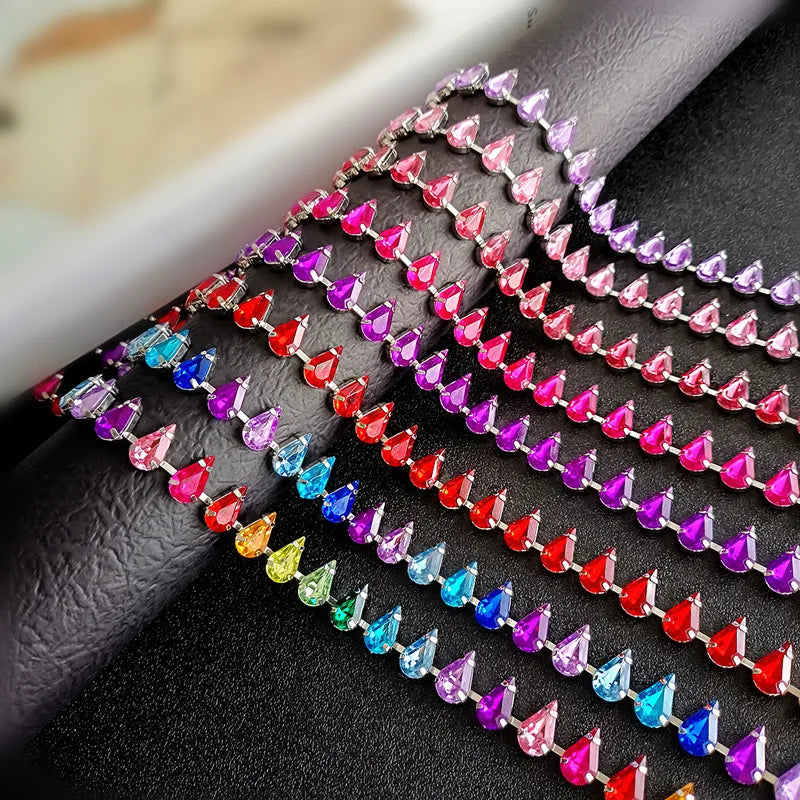 Statement Water Drop Shaped Crystal Choker Necklace For Women Luxury New Temperament Fashion Jewelry Collares Wholesale