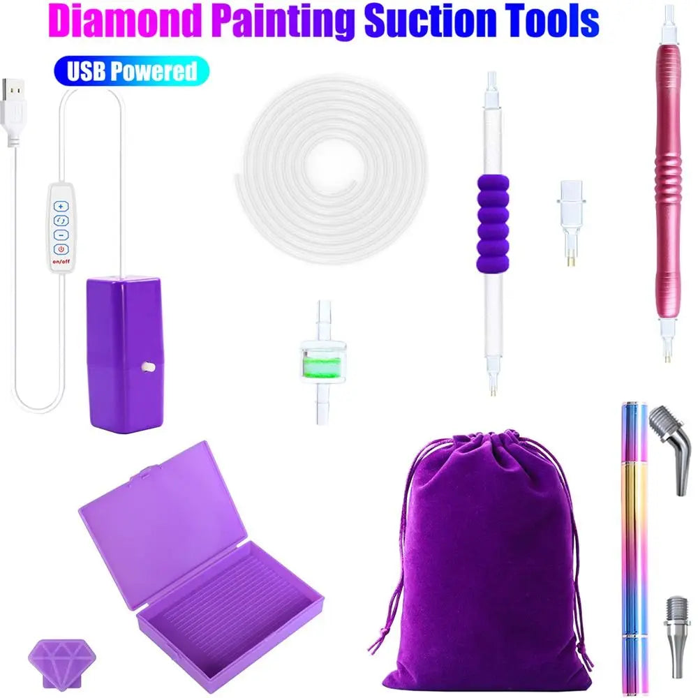 New Electric Vacuum Diamond Painting Pen Kits USB Powered Diamond Painting Suction Device for 5D Diamond Painting Tool
