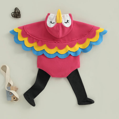Baby Halloween Costumes Outfit Girl Boy Hooded Romper Jumpsuit With Long Socks Bird Cosplay Costumes Clothes