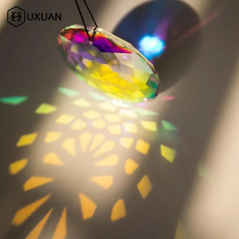 Rainbow Crystal Wind Chime Window Hanging Bell Glass Pendant Sun Catcher Christmas Decoration Home Decoration Garden Decoration