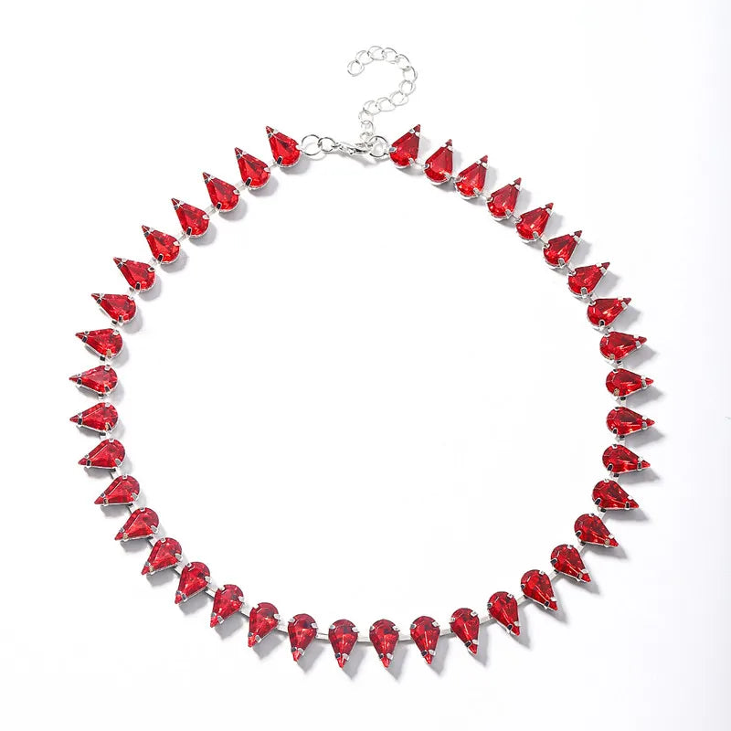 Statement Water Drop Shaped Crystal Choker Necklace For Women Luxury New Temperament Fashion Jewelry Collares Wholesale