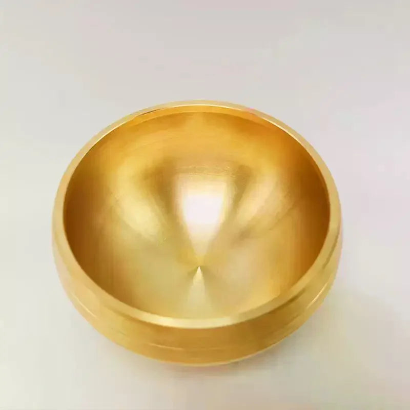 Brass Singing Bowl Sanskrit Yoga Meditation For Sound Handmade Healing Stress Relief Buddha Mindfulness Instrument