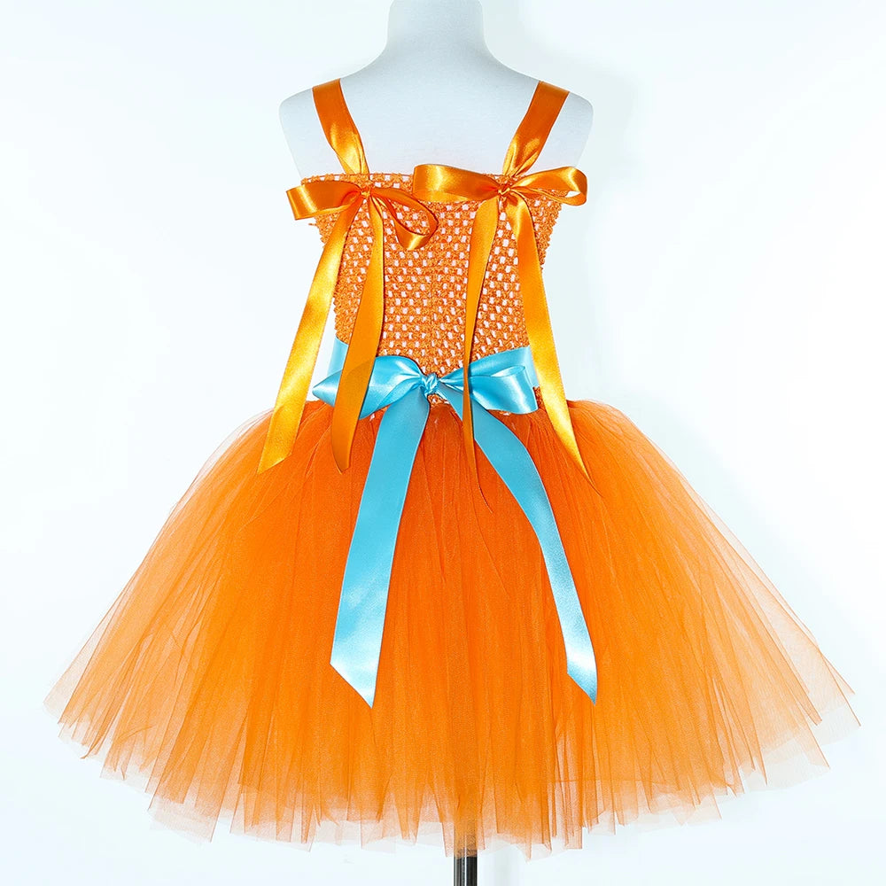 Girls Super Kitties Tutu Dress Costume Kids Halloween Cartoon Cat Costumes Girl Carnival Party Perform Princess Dress Up Clothes