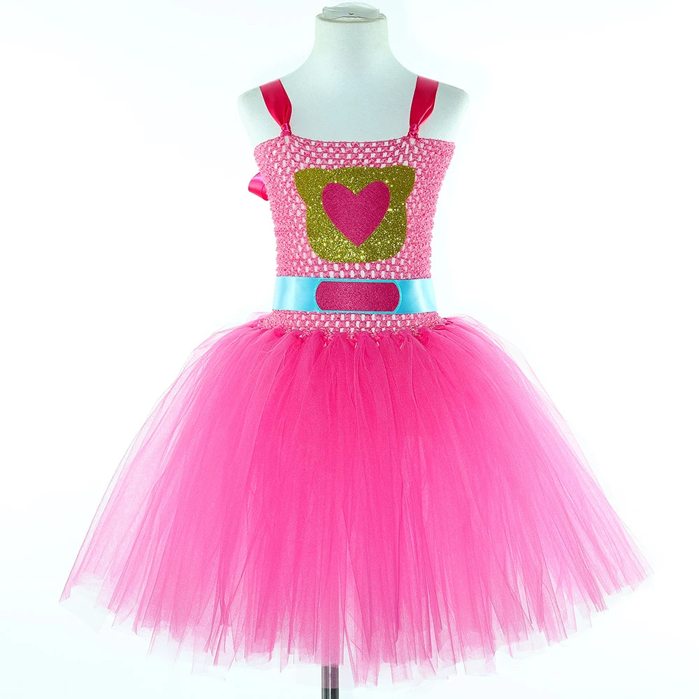 Girls Super Kitties Tutu Dress Costume Kids Halloween Cartoon Cat Costumes Girl Carnival Party Perform Princess Dress Up Clothes