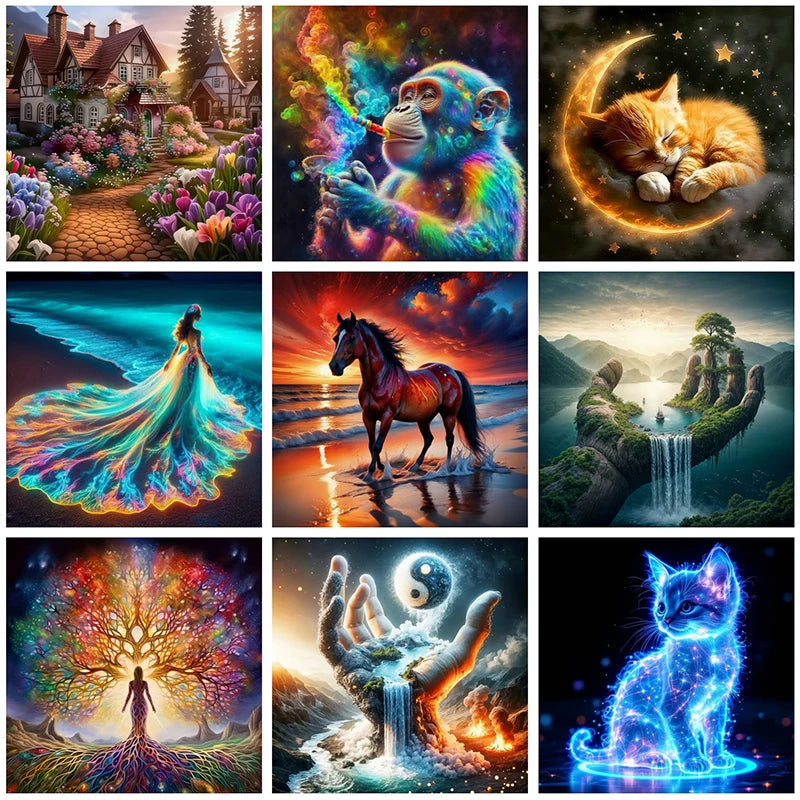 Diamond Art Painting Kits Embroidery Full Crystal Mosaic 5D Diy Diamond Paintings Kits New 2025 Accessories 30x30 cm Wall Art