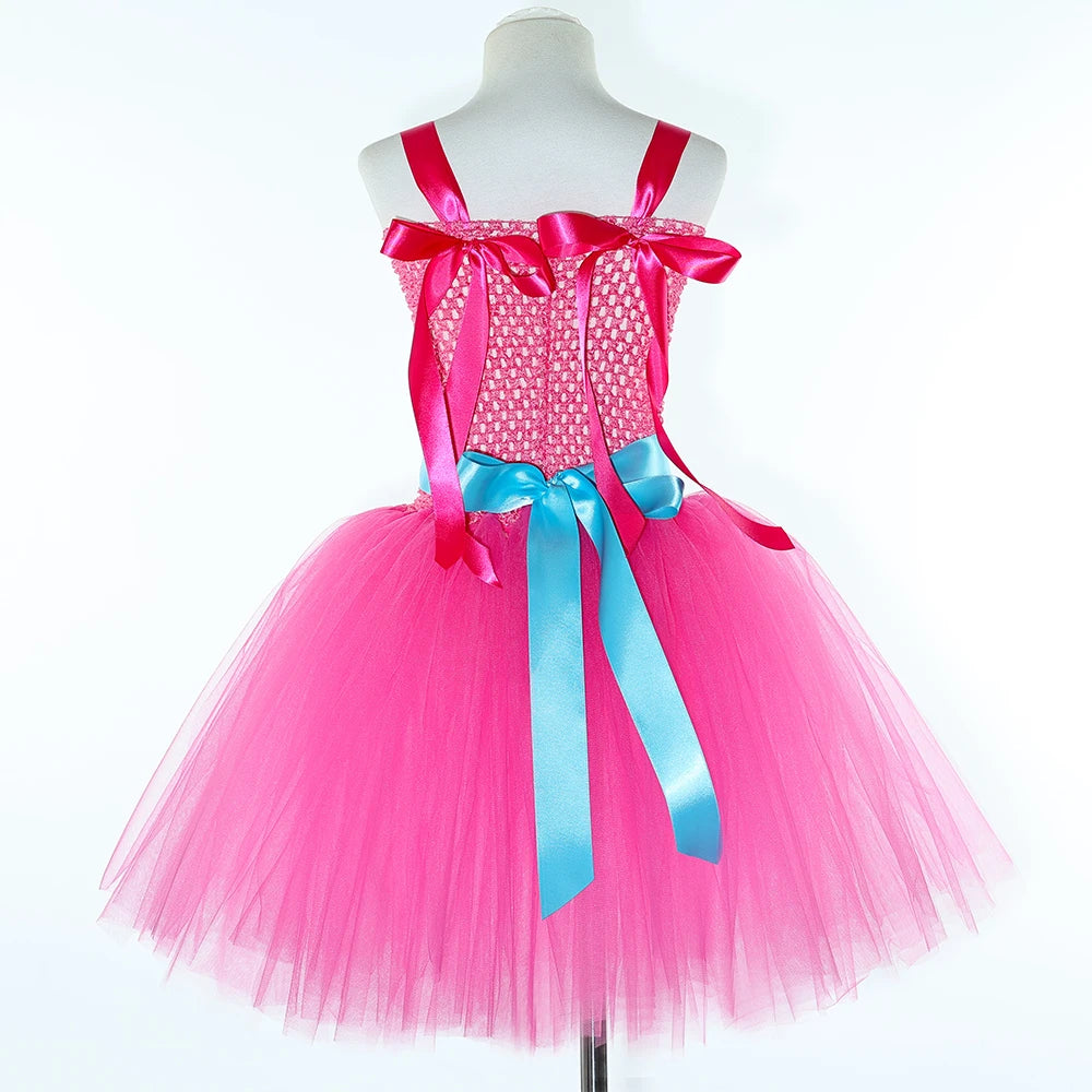 Girls Super Kitties Tutu Dress Costume Kids Halloween Cartoon Cat Costumes Girl Carnival Party Perform Princess Dress Up Clothes