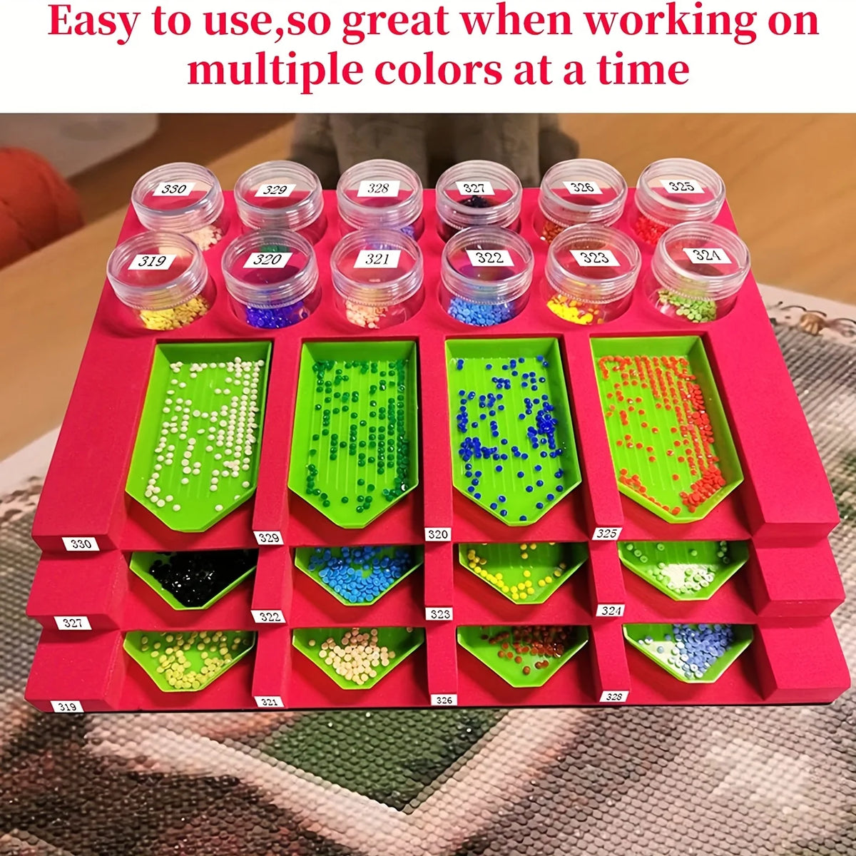 Diamond painting tray storage box Diamond painting accessory tray Diamond painting tool kit storage box