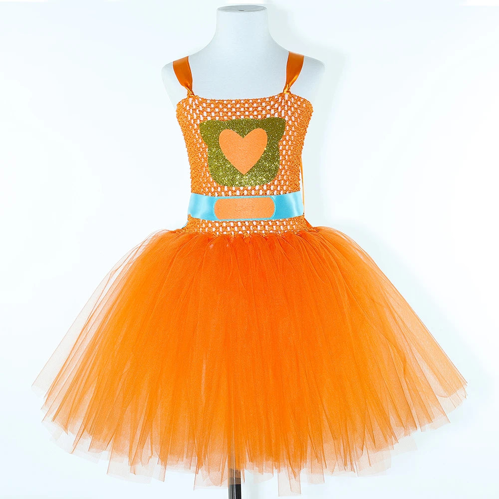 Girls Super Kitties Tutu Dress Costume Kids Halloween Cartoon Cat Costumes Girl Carnival Party Perform Princess Dress Up Clothes
