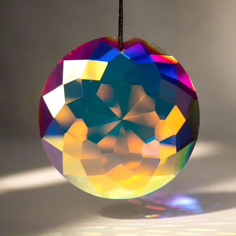 Rainbow Crystal Wind Chime Window Hanging Bell Glass Pendant Sun Catcher Christmas Decoration Home Decoration Garden Decoration