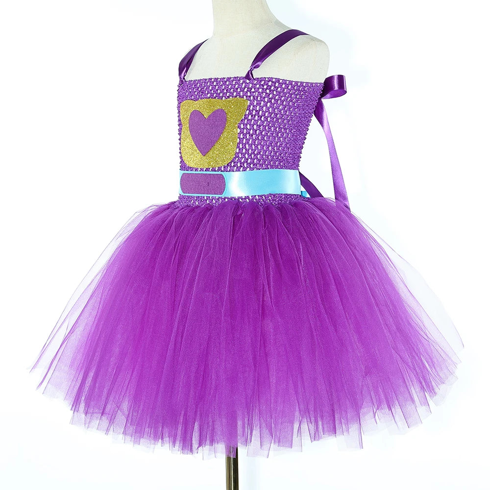 Girls Super Kitties Tutu Dress Costume Kids Halloween Cartoon Cat Costumes Girl Carnival Party Perform Princess Dress Up Clothes