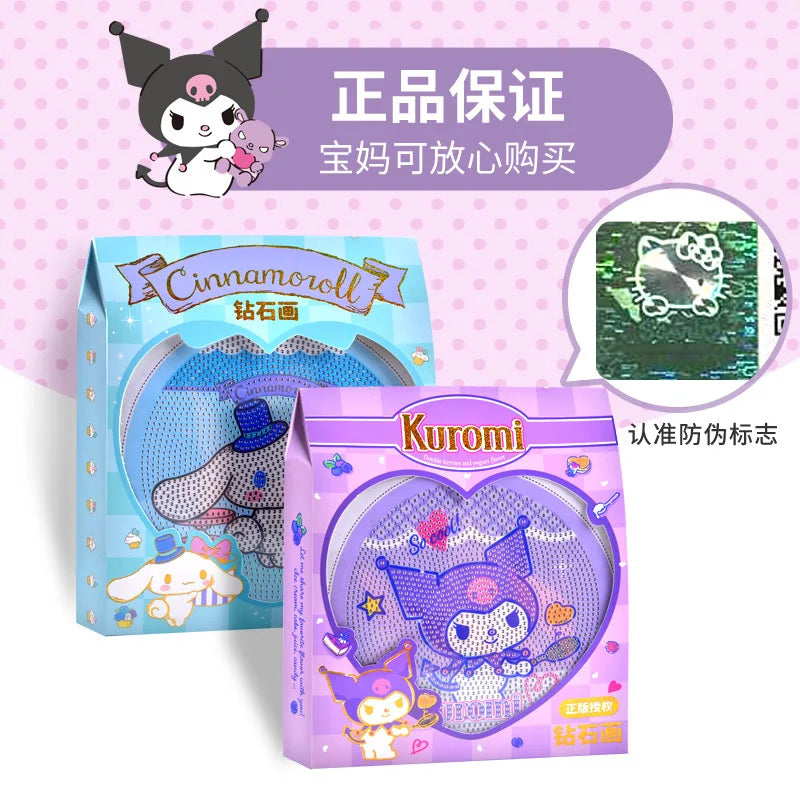 Sanrio Diamond Painting With Frame DIY Handmade Art Ornament Desktop Decor Gift Toy