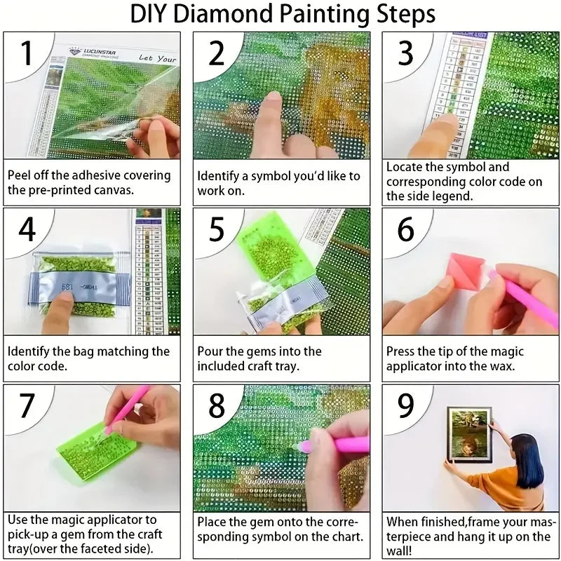Diamond Art Painting Kits Embroidery Full Crystal Mosaic 5D Diy Diamond Paintings Kits New 2025 Accessories 30x30 cm Wall Art