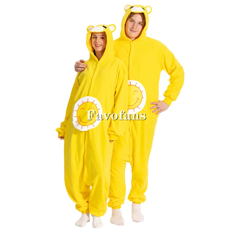 Favofans Animal Kigurumi Adults Women Bear Onesies Pajamas Halloween Costumes Cosplay Jumpsuit Christmas Gift