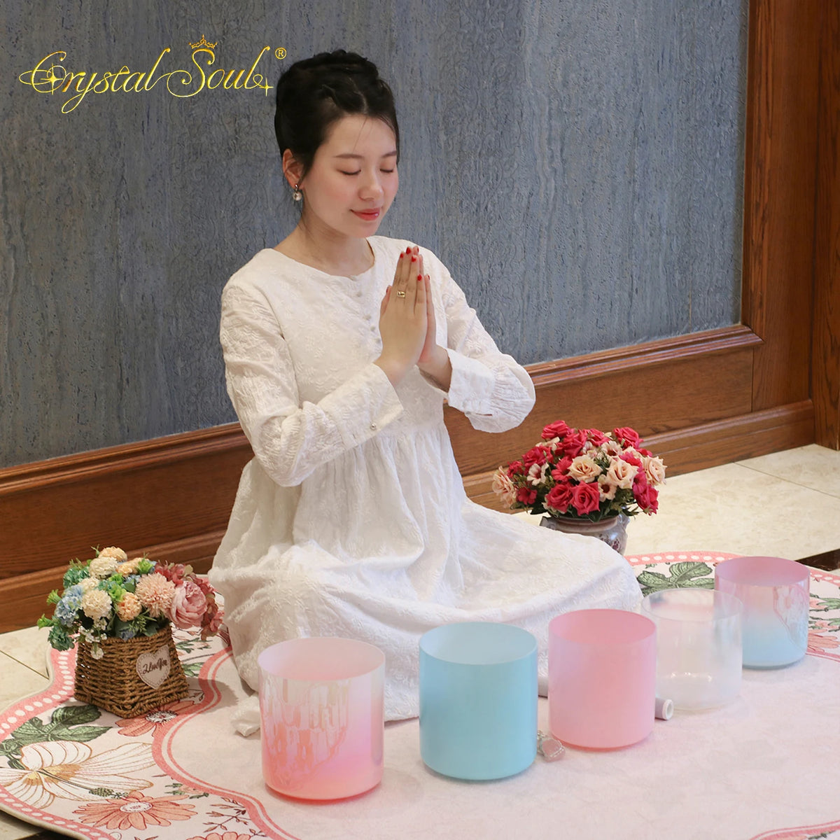 Crystal Soul High-end Customized New Harmonious Sound Combination Alchemy Crystal Singing Bowl