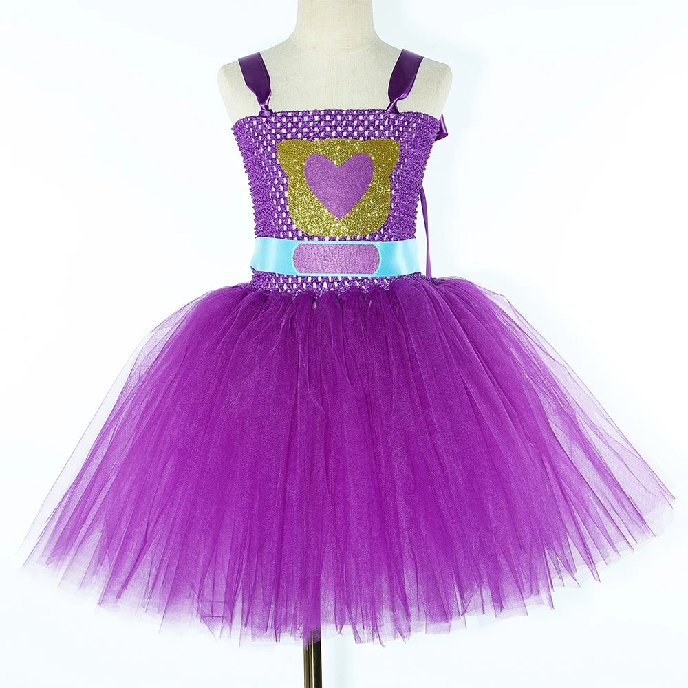 Girls Super Kitties Tutu Dress Costume Kids Halloween Cartoon Cat Costumes Girl Carnival Party Perform Princess Dress Up Clothes