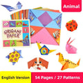54 Pages Montessori Toys DIY Kids Craft Toy 3D Cartoon Animal Origami Handcraft Paper Art Learning Educational Toys for Children