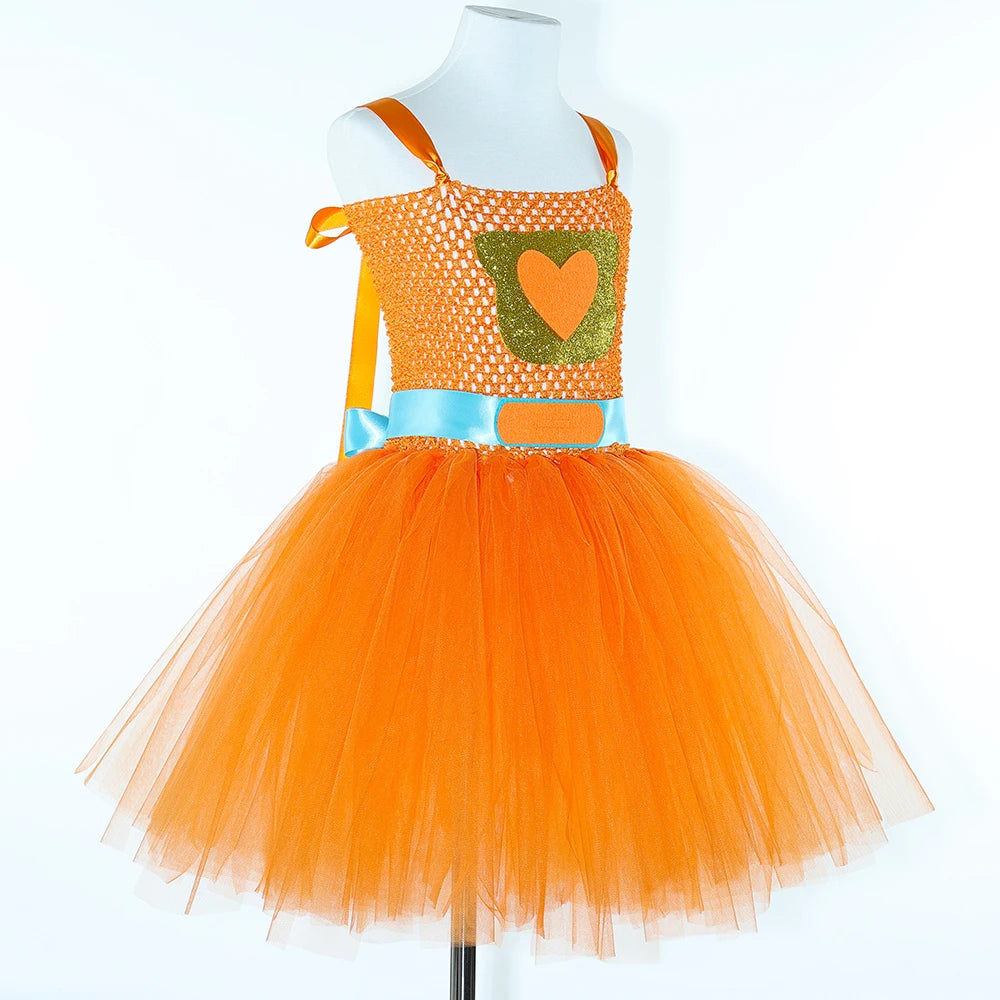 Girls Super Kitties Tutu Dress Costume Kids Halloween Cartoon Cat Costumes Girl Carnival Party Perform Princess Dress Up Clothes