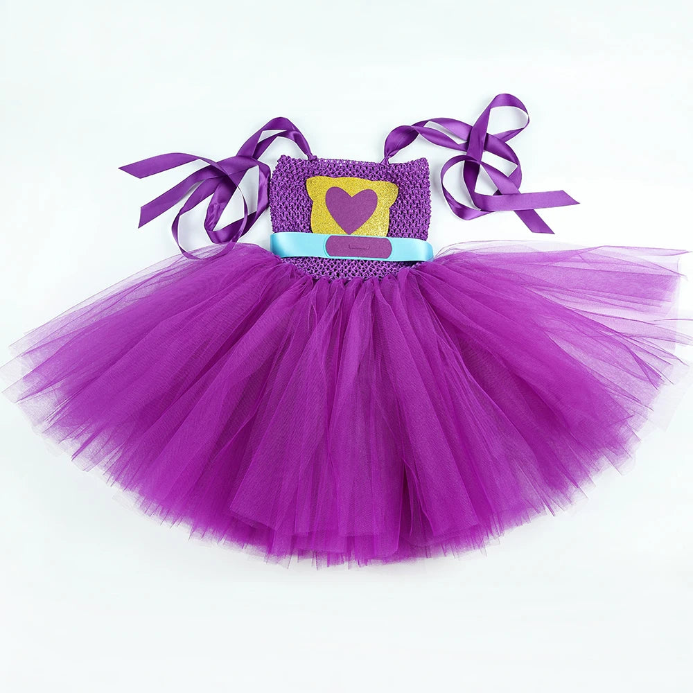 Girls Super Kitties Tutu Dress Costume Kids Halloween Cartoon Cat Costumes Girl Carnival Party Perform Princess Dress Up Clothes
