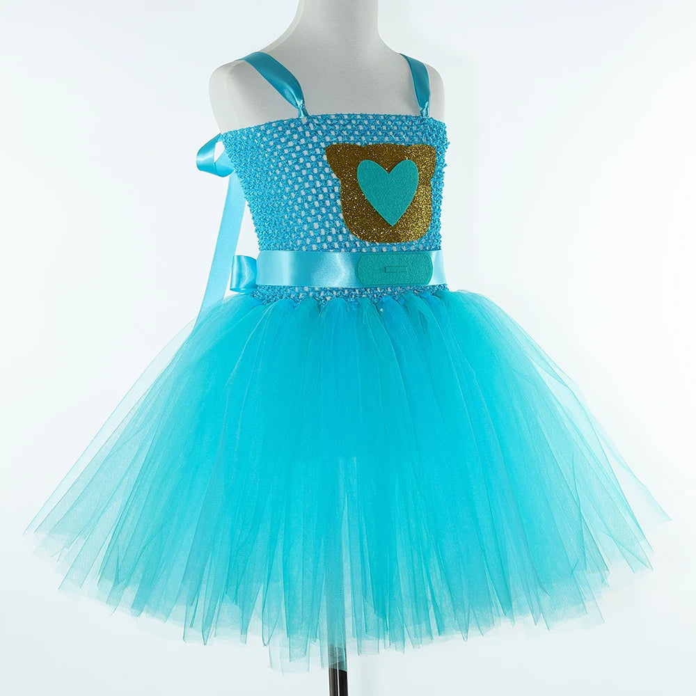 Girls Super Kitties Tutu Dress Costume Kids Halloween Cartoon Cat Costumes Girl Carnival Party Perform Princess Dress Up Clothes
