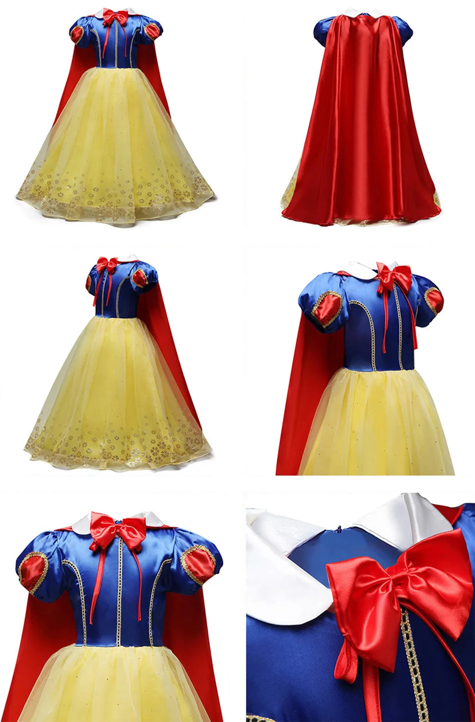 Girls Halloween Belle Dresses Girl Snow White Dress Kids Christmas Carnival Cosplay Clothes Children Princess Costumes